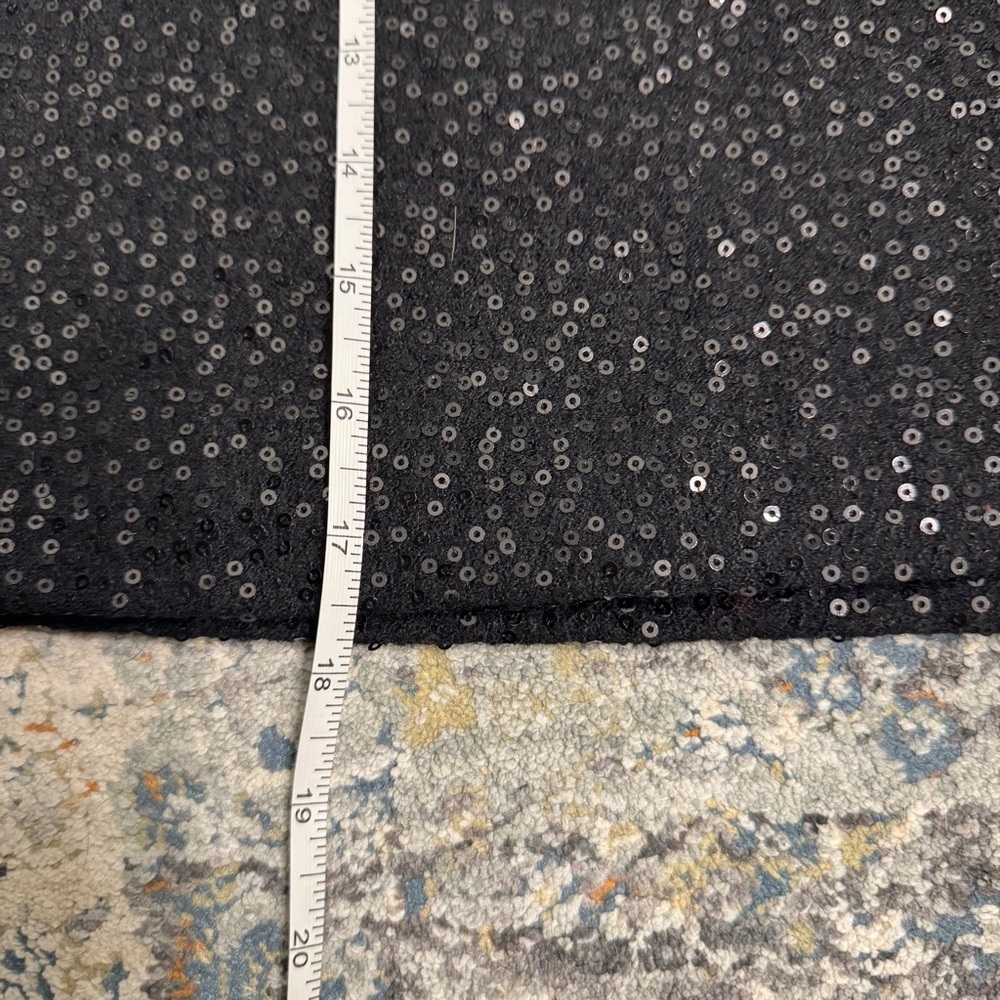 Loft black sequin wool mini skirt size 2 - Picture 8 of 11